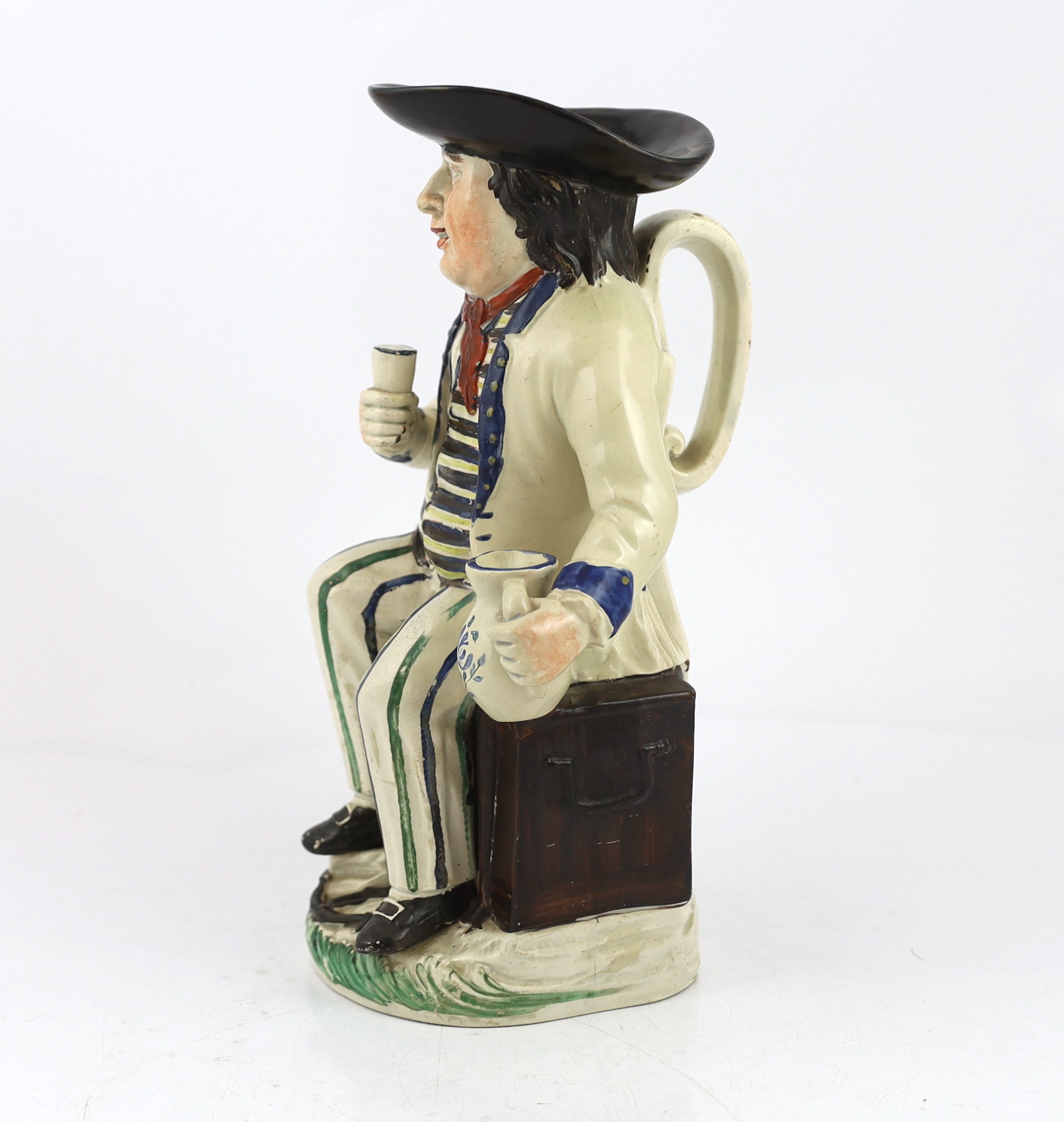 A Staffordshire pearlware sailor Toby jug, c.1800-10, restoration